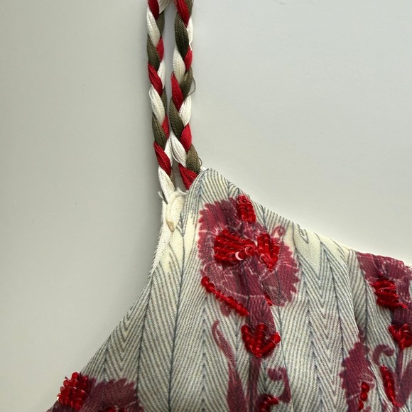 Bhanuni by Jyoti Maxi Dress Women S M Boho Floral Embellished Made in India - Picture 14 of 15